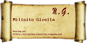 Milisits Gizella névjegykártya